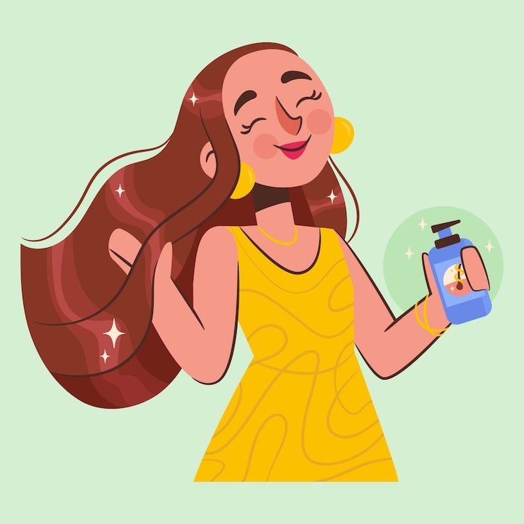 Hand Drawn Hair Keratin Illustra